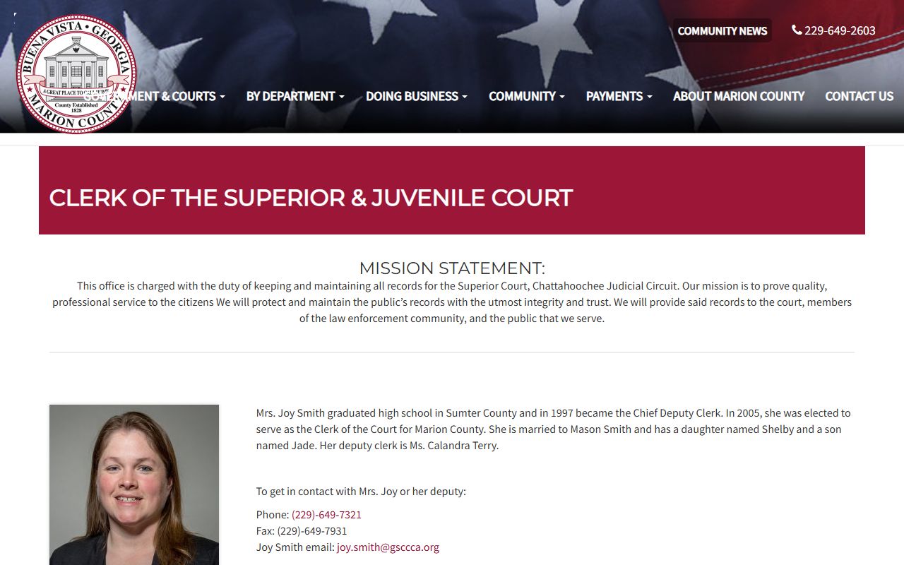 Marion County Clerk of the Superior and Juvenile Court official page