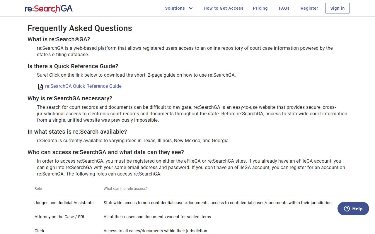 Marion County court records reSearchGA FAQ page