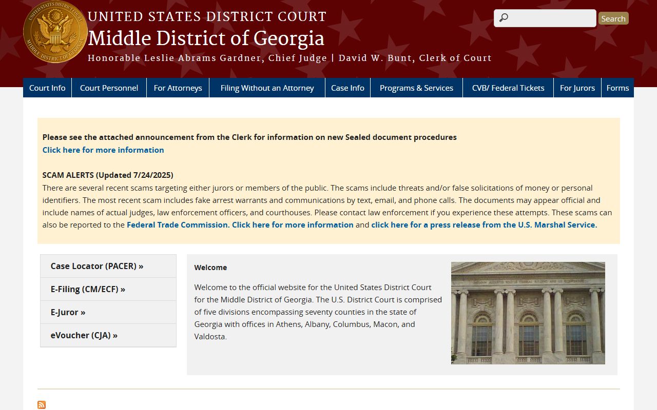 Marion County Superior Court federal Middle District of Georgia homepage