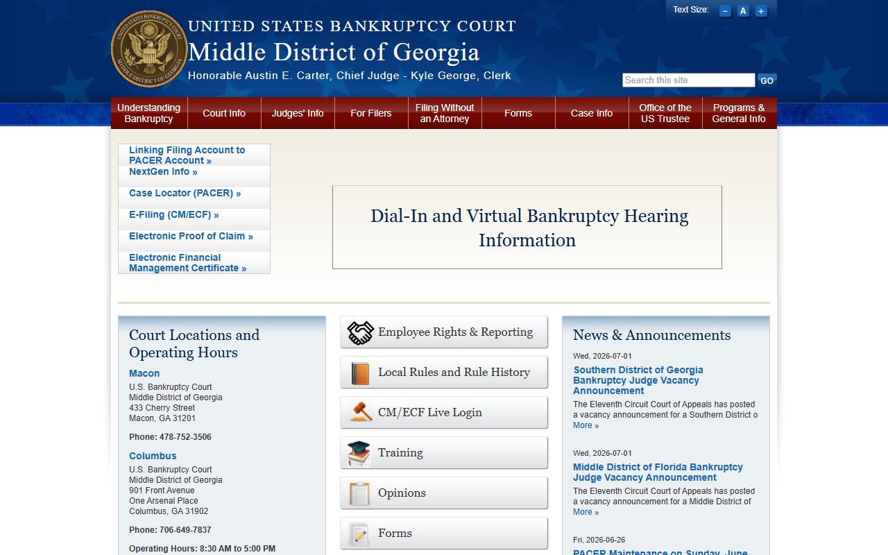 Marion County Superior Court Middle District of Georgia bankruptcy source