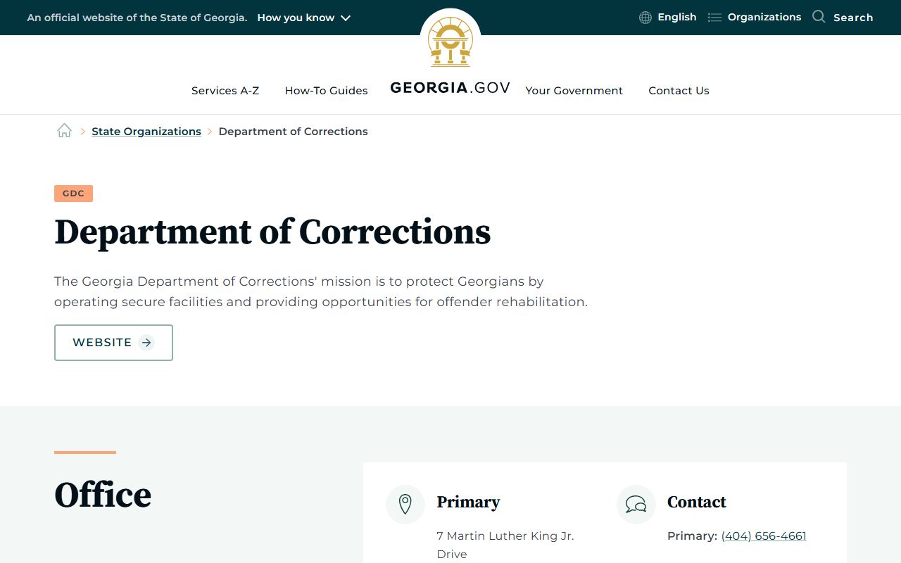 Marion County inmate search Georgia Department of Corrections service source