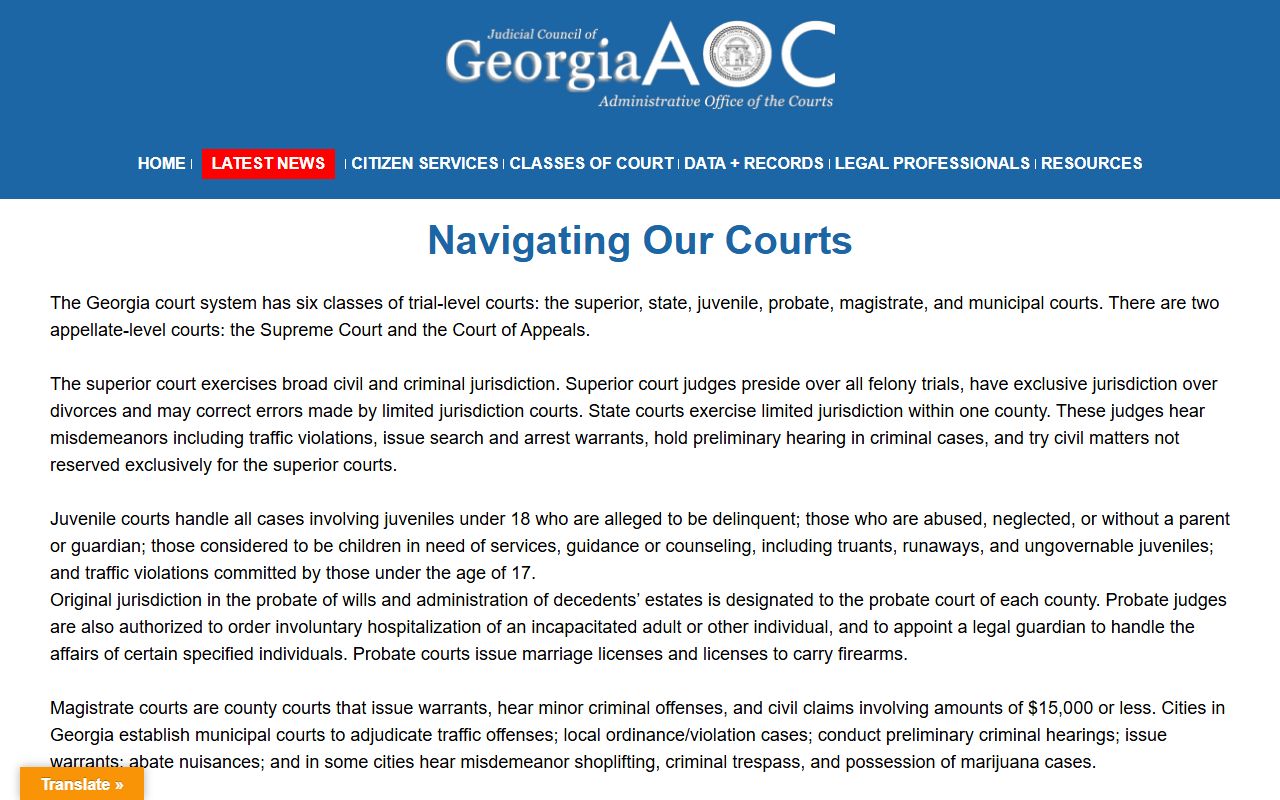 Marion County divorce records Georgia Superior Court jurisdiction